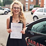 Charley Evans passed her driving test with Sarah Plows