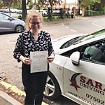 Maddie Arnold passed her driving test with Sarah Plows