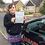 Samantha Barnes passed her driving test with Sarah Plows
