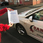Anna Cook passed her driving test with Sarah Plows