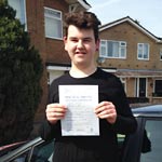 William Ella passed his driving test with Sarah Plows